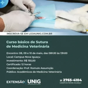 Curso básico de Sutura de Medicina Veterinária